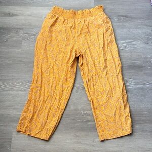 Old Navy Mustard Floral Pants